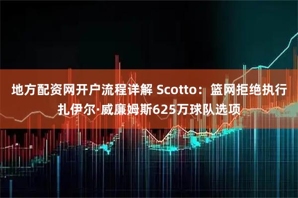 地方配资网开户流程详解 Scotto：篮网拒绝执行扎伊尔·威廉姆斯625万球队选项