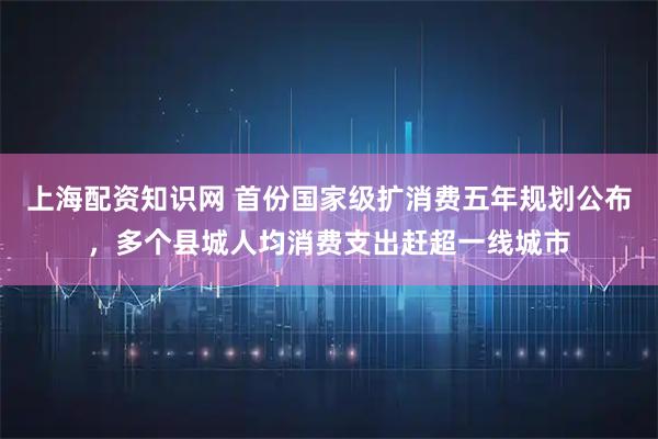 上海配资知识网 首份国家级扩消费五年规划公布，多个县城人均消费支出赶超一线城市